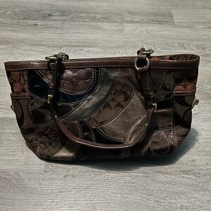 Coach Patchwork Brown Handbag